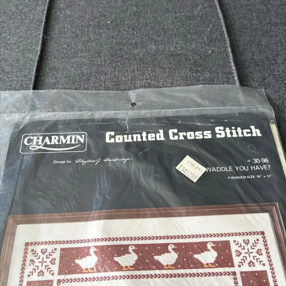 Waddle You Have? Geese Vintage Counted Cross Stitch Kit by Charmin Janlynn 1980s